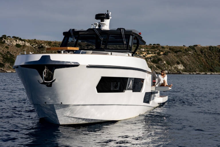 Aft deck of the Aicon Yachts USA Vivere 80