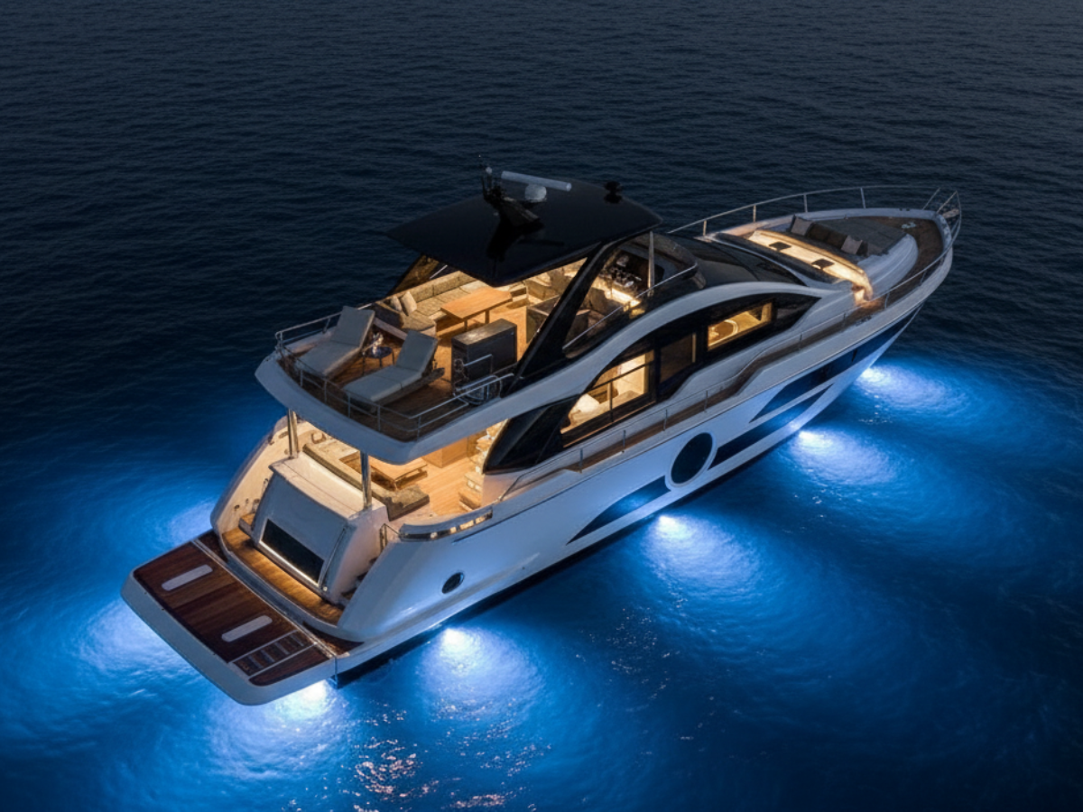 Aft deck of the Aicon Yachts USA Vivere 80