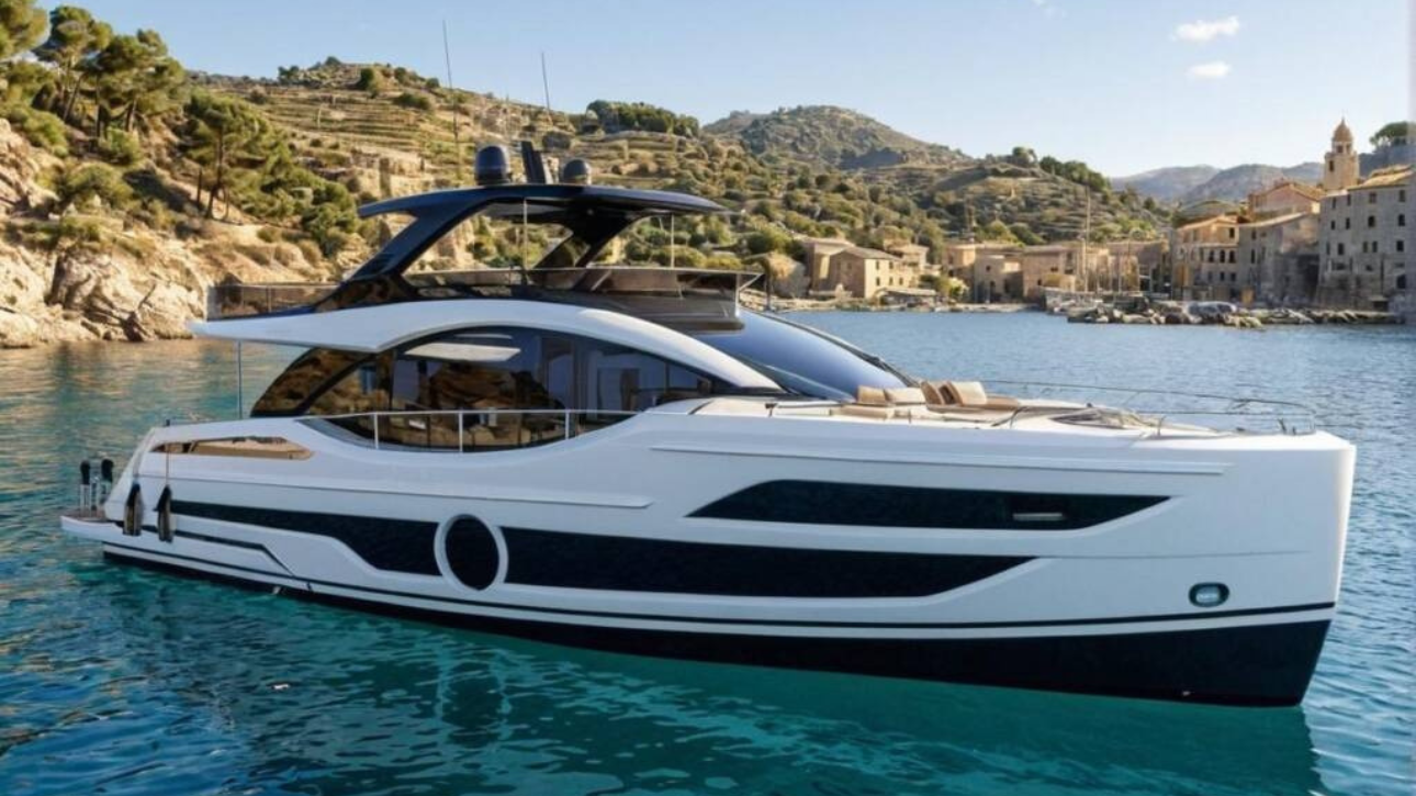 Aicon Yachts USA Vivere 80 idle on the coast